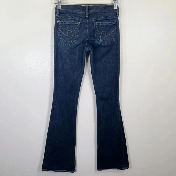 CITIZENS of HUMANITY Ingrid Stretch Low Waist Flare Stay Gold Dark Wash Jeans - Picture 15 of 15